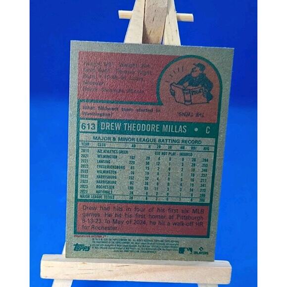 2024 Topps Heritage High Number - Drew Millas #613 (RC) - Picture 3 of 4
